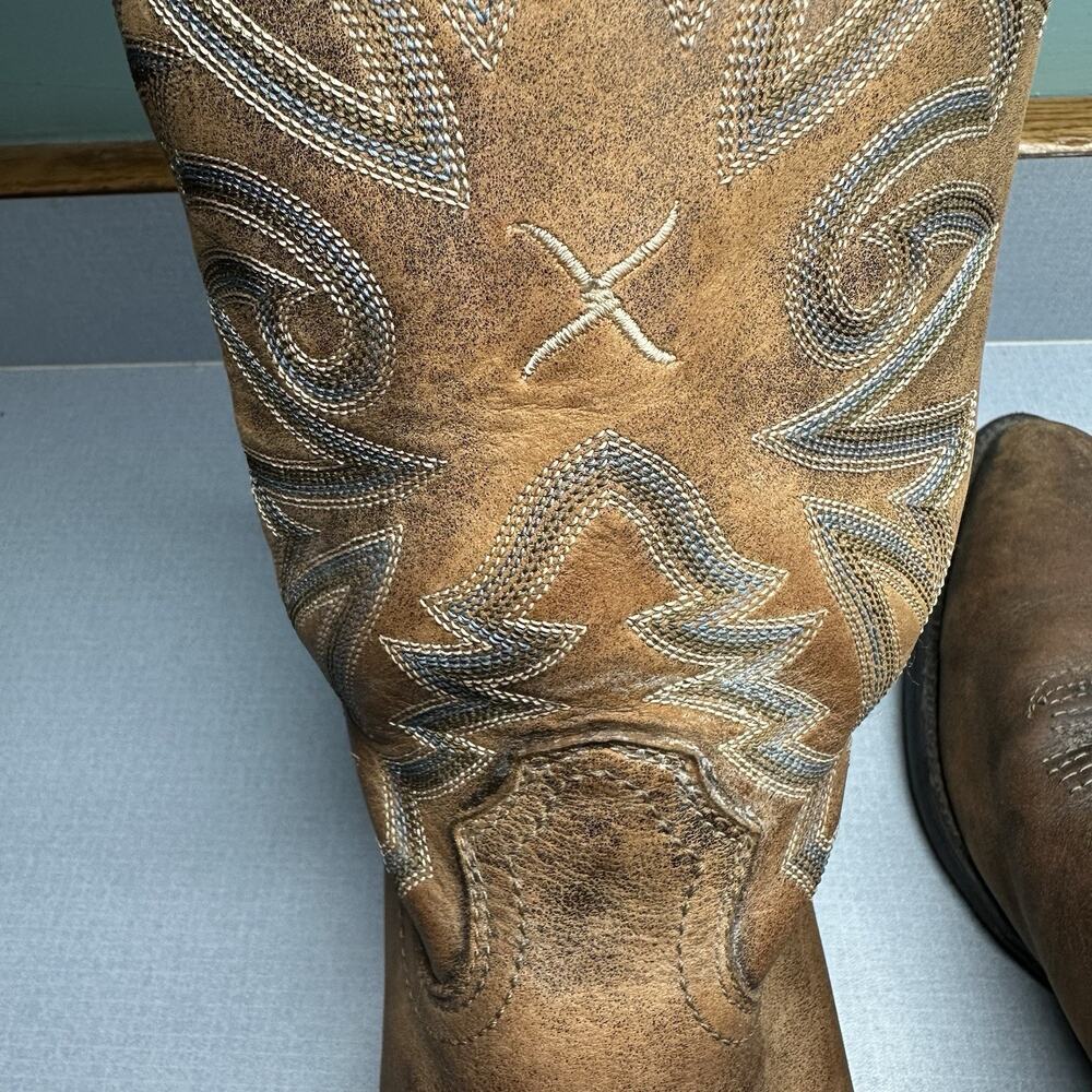 Twisted X Cowboy Boots Pointed toe Men’s 9D Western Rodeo Brown leather MWT 0013 - Picture 10 of 16